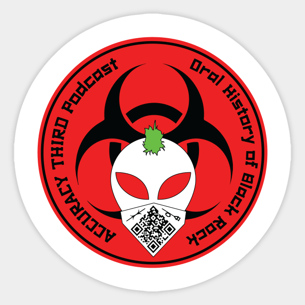 Biohazard Mohawk Alien Sticker by AccuracyThird